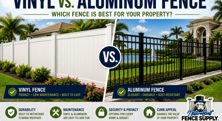 vinylvsaluminum fence