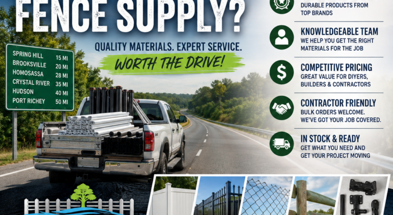 WHY DRIVE TO NATURE COAST FENCE SUPPLY?