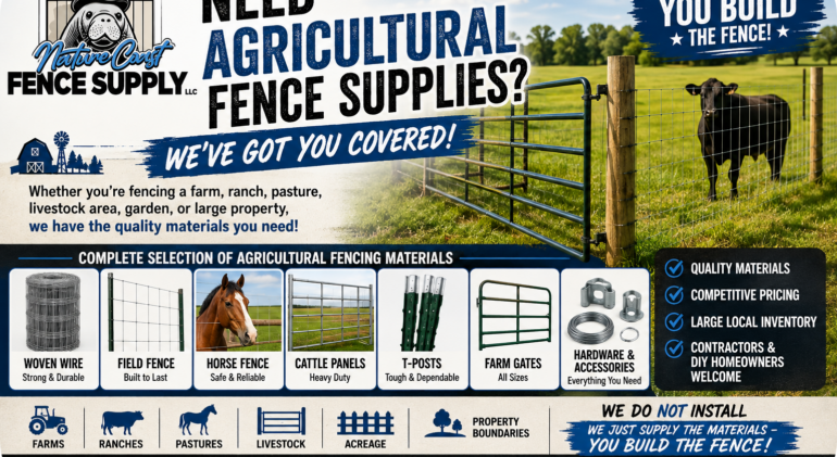 NEED AGRICULTURAL FENCE SUPPLIES